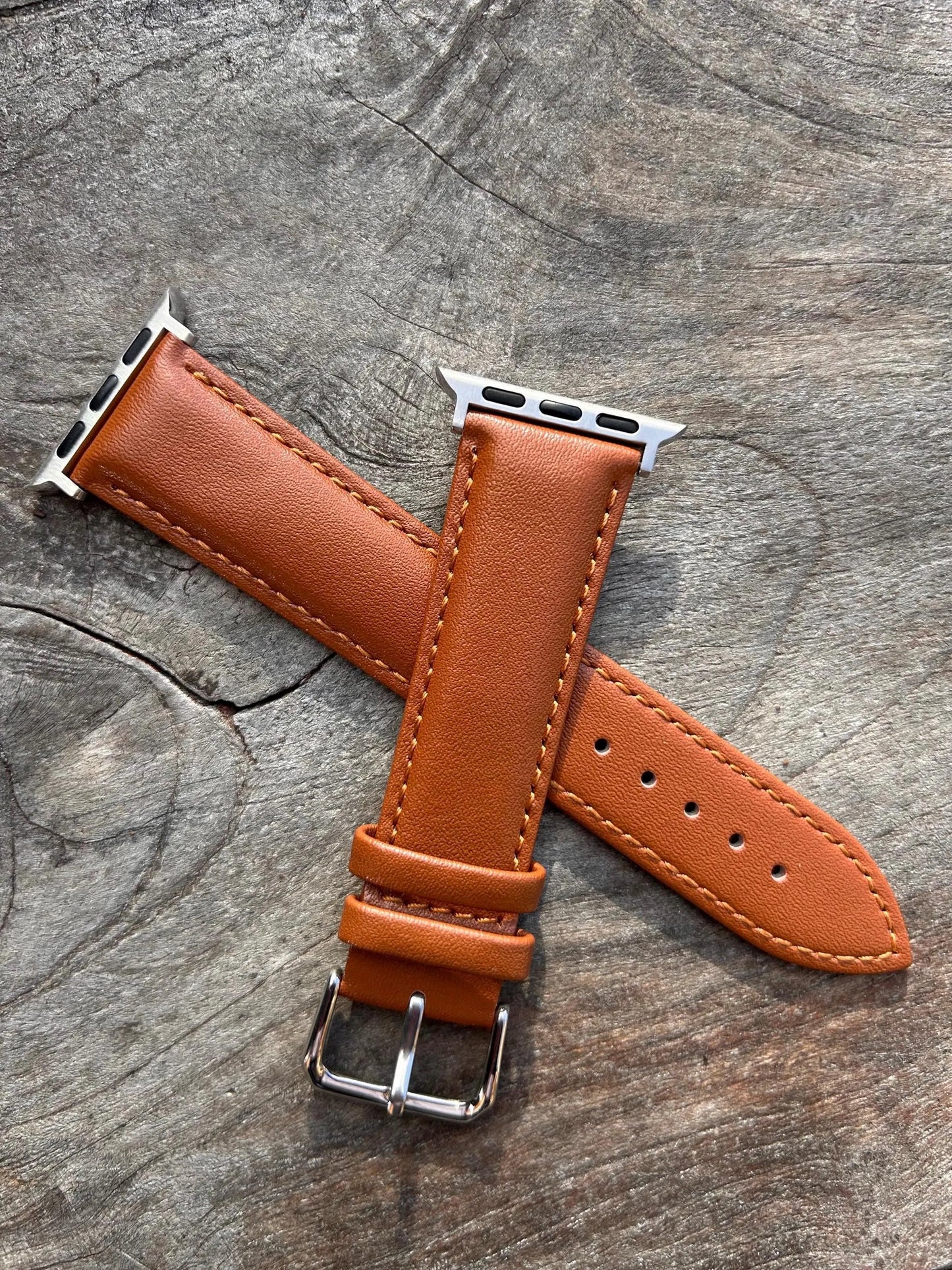 Personalised Dark Brown Leather Apple Watch Strap, 38mm 40mm 41mm 42mm 44mm 45mm, Series 7 6 5 4 3 2 1 SE, Engraved Apple Watch Band, iWatch