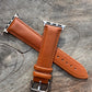 Personalised Dark Brown Leather Apple Watch Strap, 38mm 40mm 41mm 42mm 44mm 45mm, Series 7 6 5 4 3 2 1 SE, Engraved Apple Watch Band, iWatch
