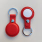 Personalised Red Apple AirTag Case, Protective Air Tag Case Cover Key Ring Chain, Engraved and Handmade PU Leather, Customised AirTag Case