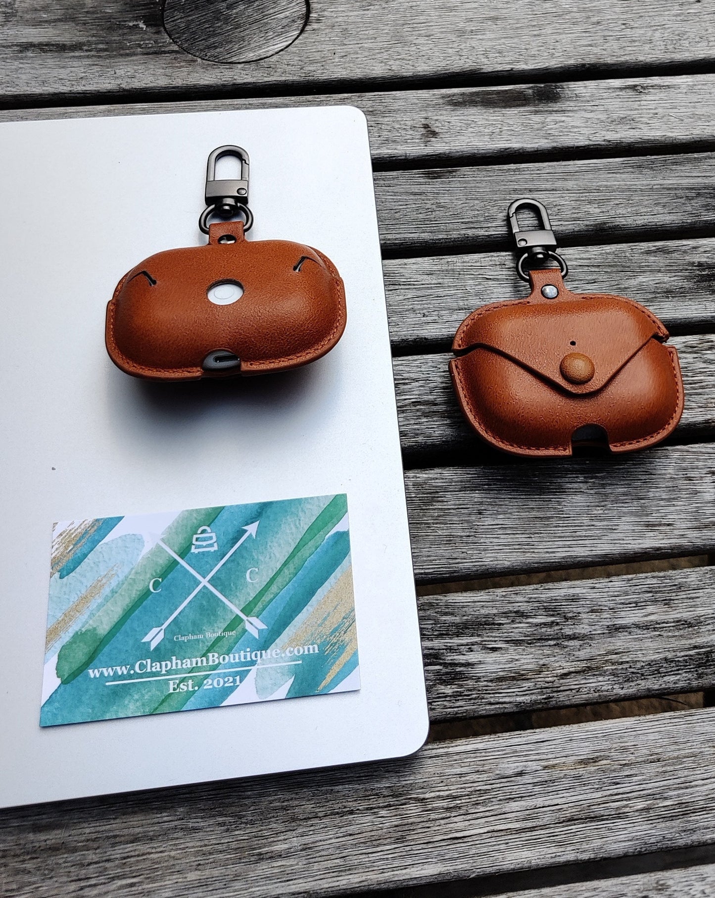 Personalised Copper Brown Apple Airpod Pro Case, Protective Case Cover, Engraved and Handmade PU Leather, Customised AirPod Case