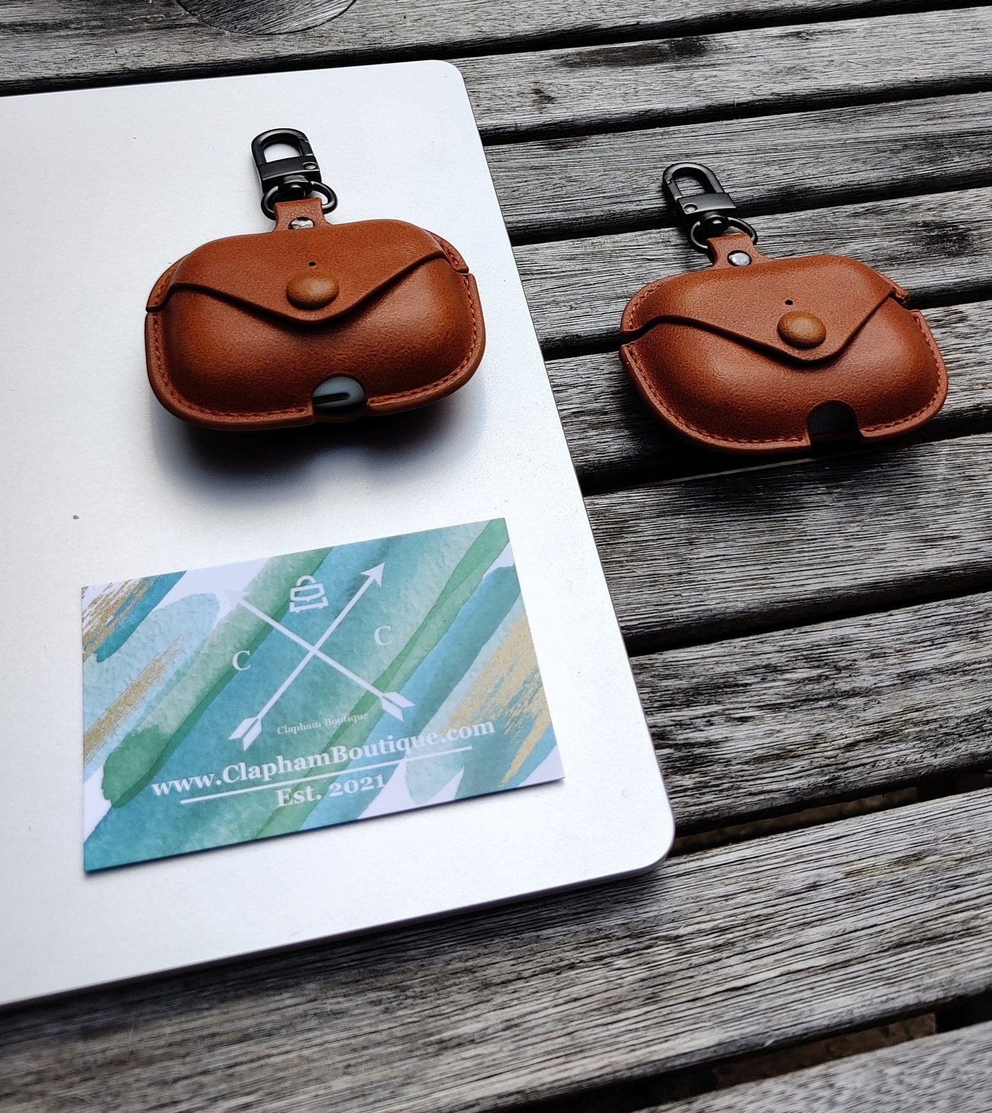 Personalised Copper Brown Apple Airpod Pro Case, Protective Case Cover, Engraved and Handmade PU Leather, Customised AirPod Case