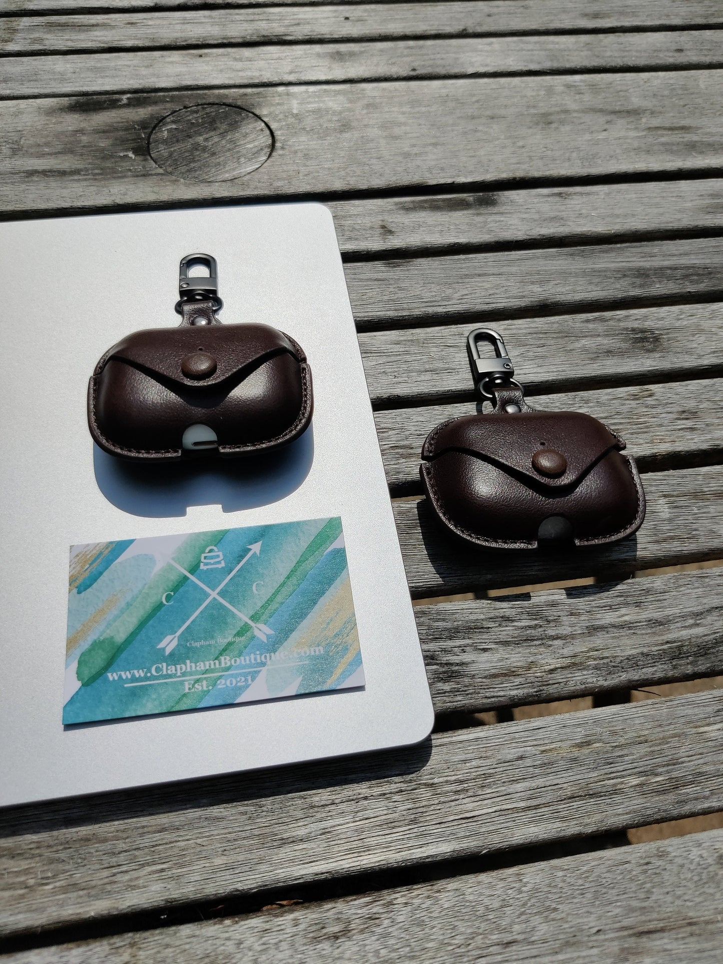 Personalised Dark Brown Apple Airpod Pro Case, Protective Case Cover, Engraved and Handmade PU Leather, Customised AirPod Case